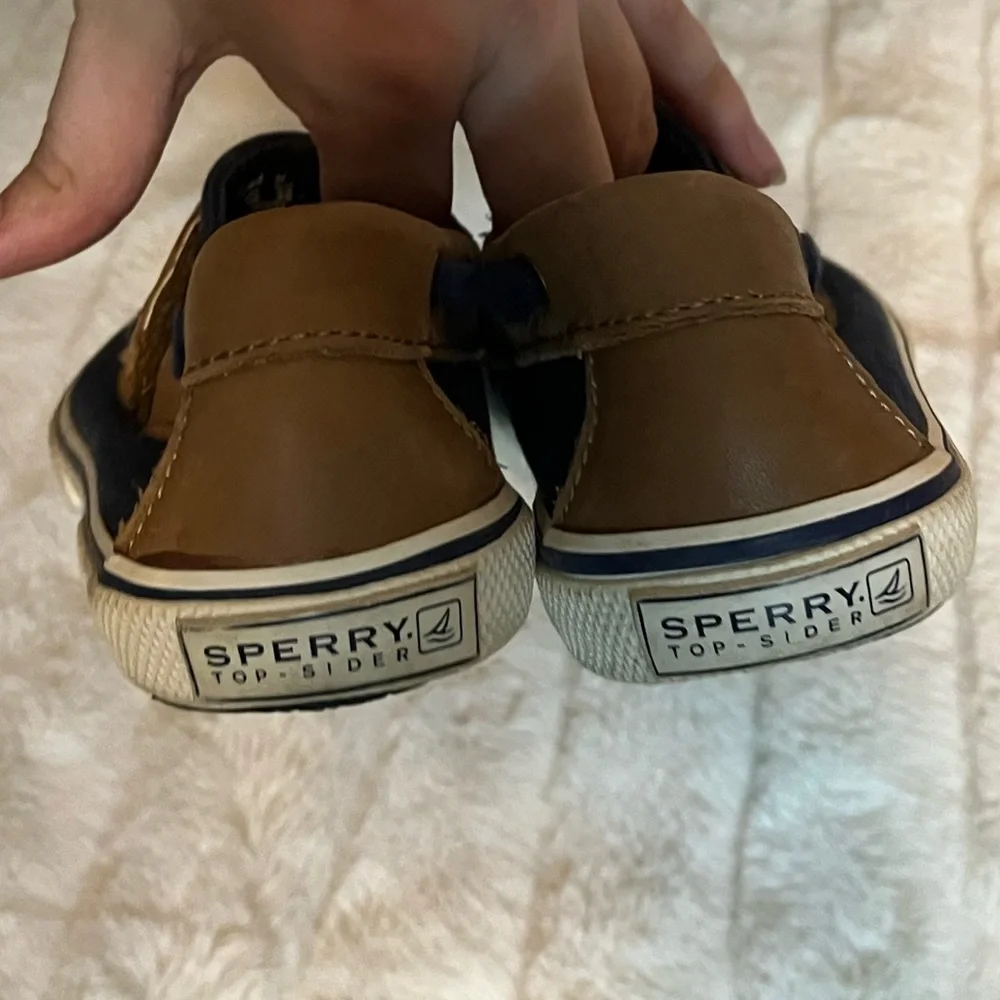 Sperry Toddler Unisex Boys Girls 10.5 Halyard Navy Blue Preppy Classic Boat Shoe